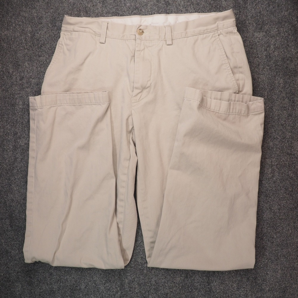 Polo Ralph Lauren Pants Mens 33x32 Classic Fit Tan Solid Preppy Old Money Chino